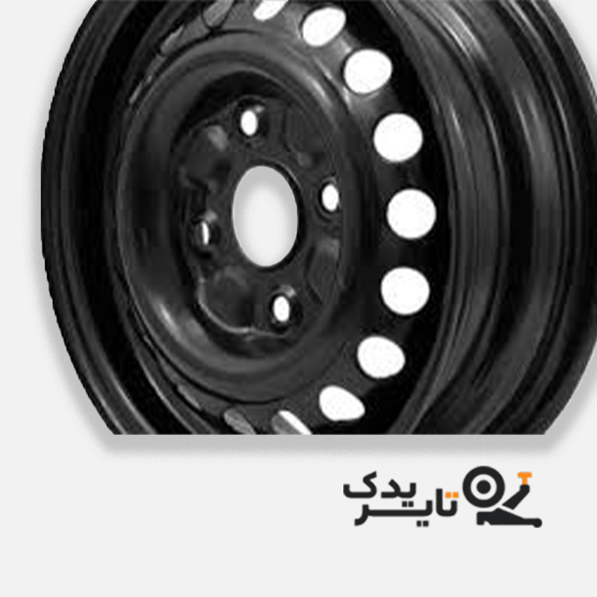 رینگ ۱۳ آهنی فابریک پراید تایر یدک – رینگ فولادی مقاوم و ضدزنگ برای خودرو پراید