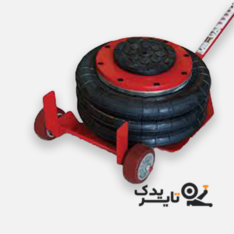 جک سوسماری بادی ظرفیت 3 تن تایر یدک - جک بادی چرخ‌دار و ایمن"